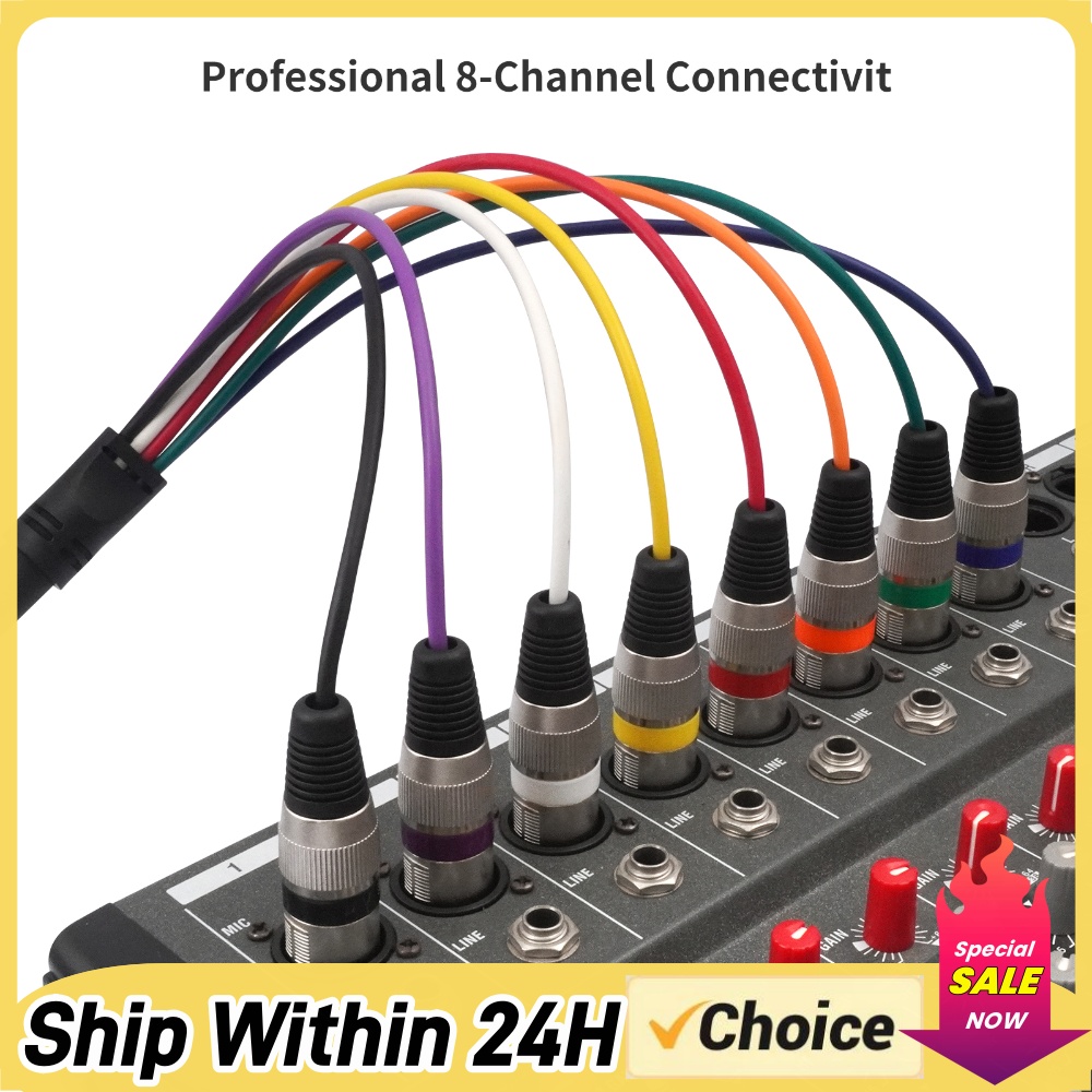 Cable Xlr Balanced - 8-канальный балансный аудиокабель XLR (мужской-женский) с